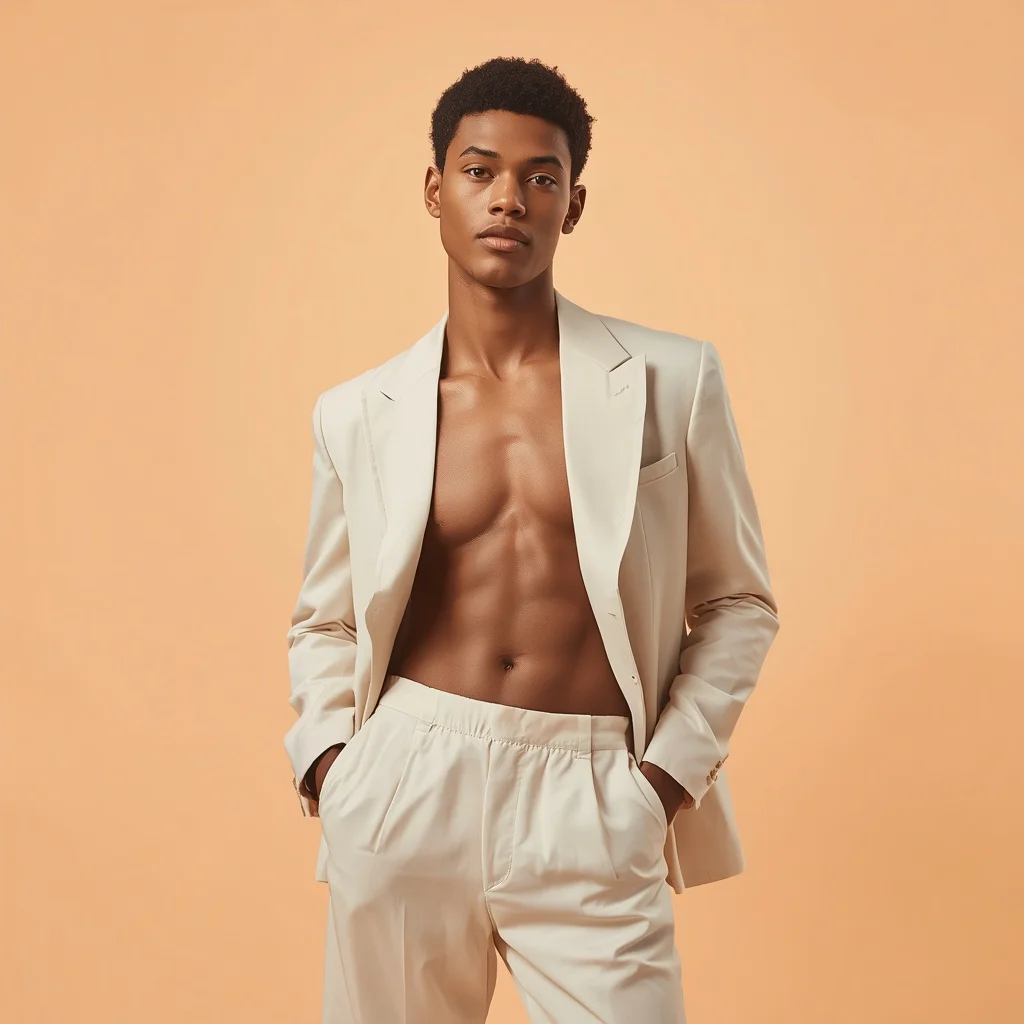 Fashionable Young Man Powder Peach Minimal Aesthetic Viral Reel | instagram post ai prompt — AI image prompt