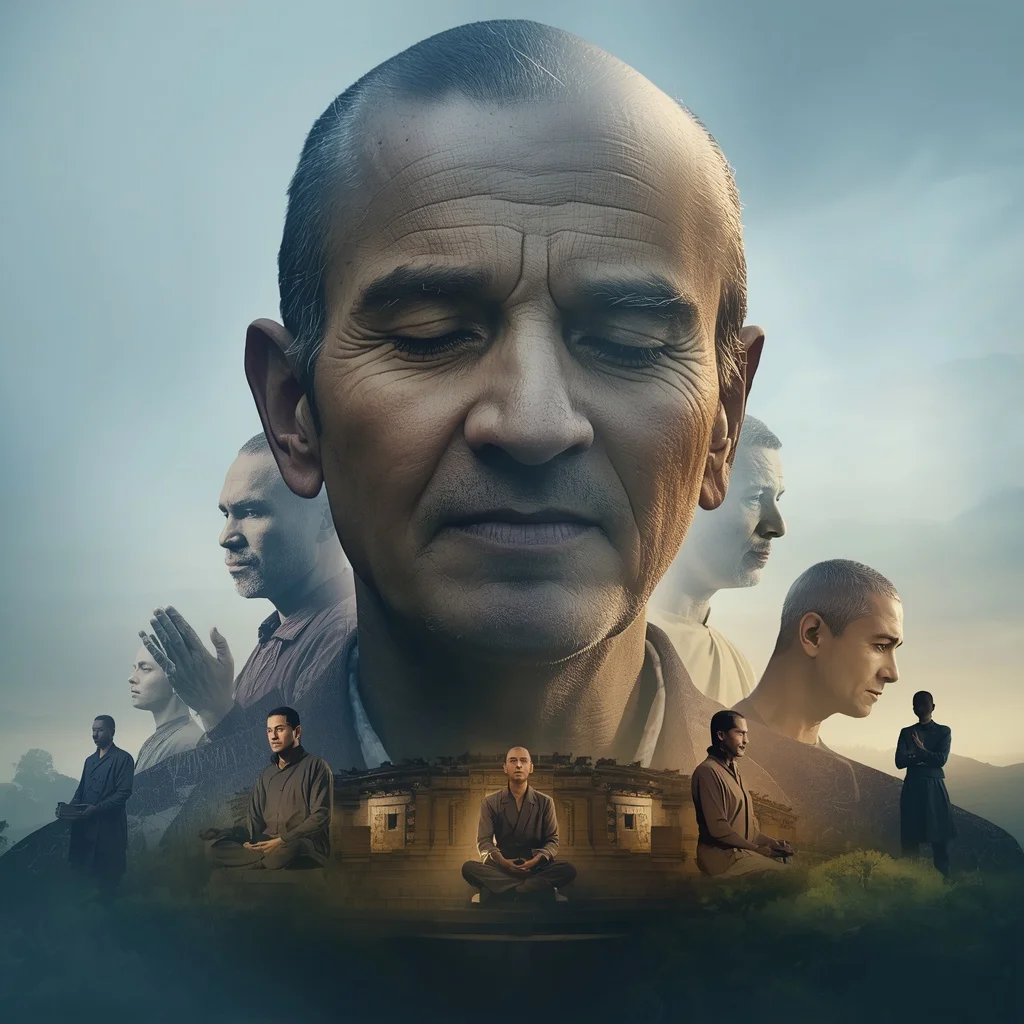 A Man's Spiritual Quest: From Young Seeker to Enlightened Sage | Viral Image Prompt — AI image prompt