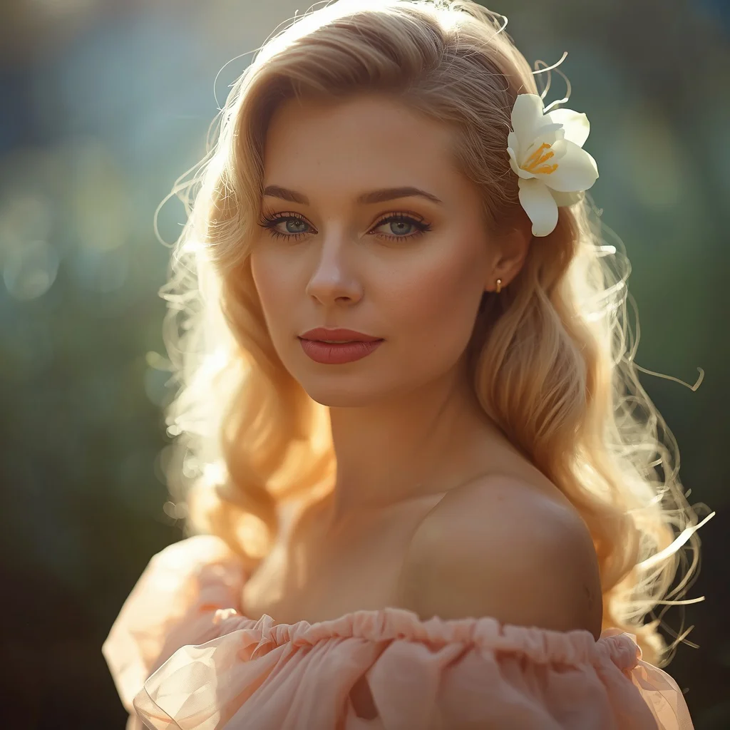 A Starlet's Dreamy Close-Up with Soft Focus | Romantic Ai Prompt — AI image prompt